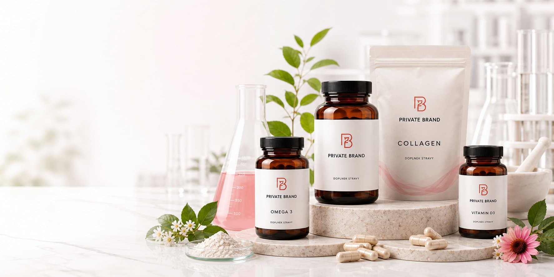 Hotové doplňky stravy Private Brand
